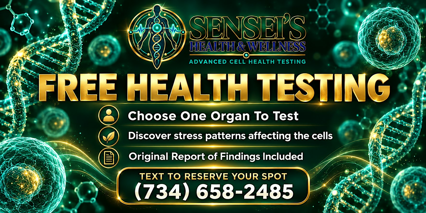 Free health testing (results in less than a minute)