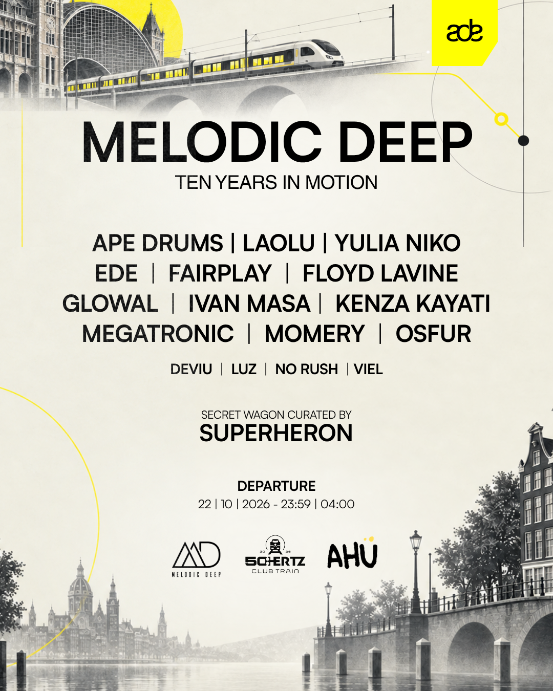 ADE 26: Melodic Deep - Ten Years In Motion Club Train