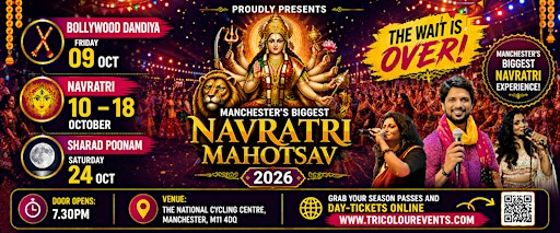Manchester Navratri Mahotsav 2026 (Day Tickets)