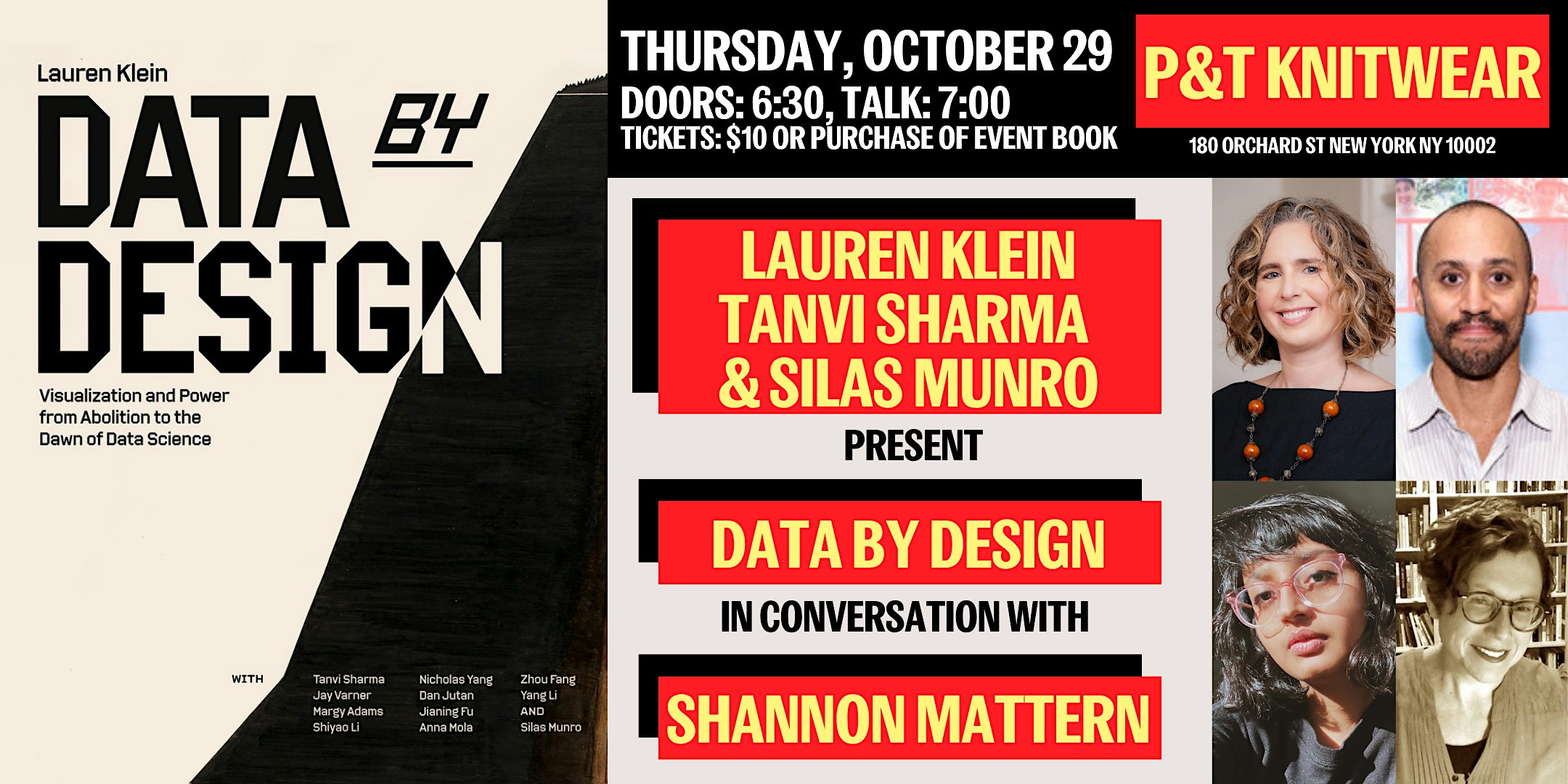 Lauren Klein, Tanvi Sharma, & Silas Munro present Data by Design