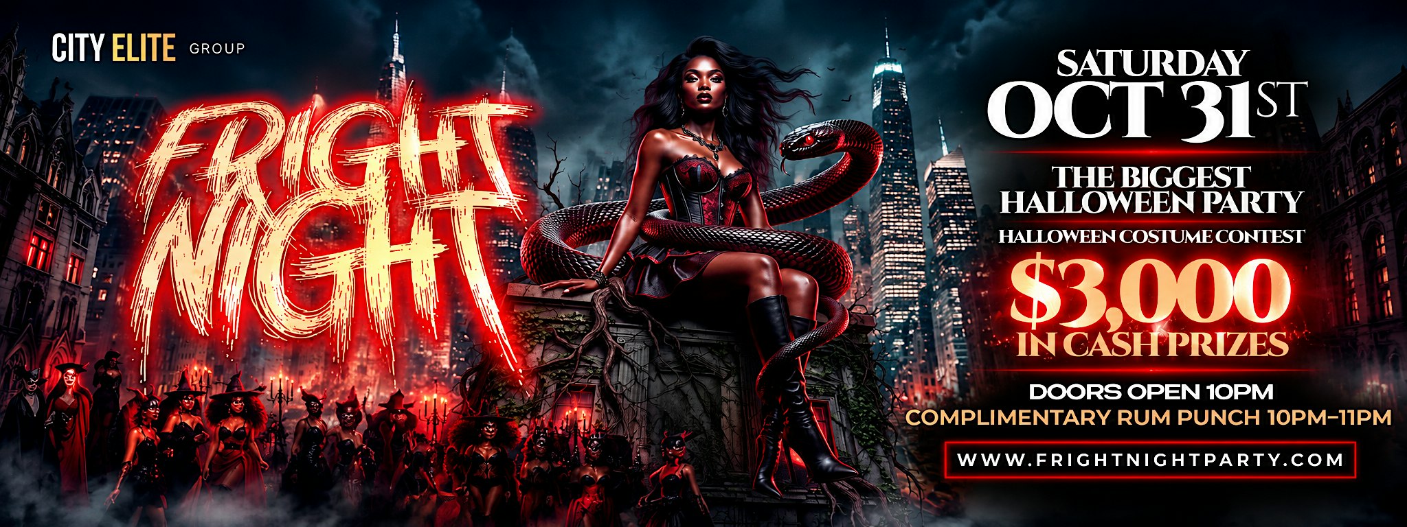 Fright Night NYC Halloween Party 2026 – $3,000 Costume Contest