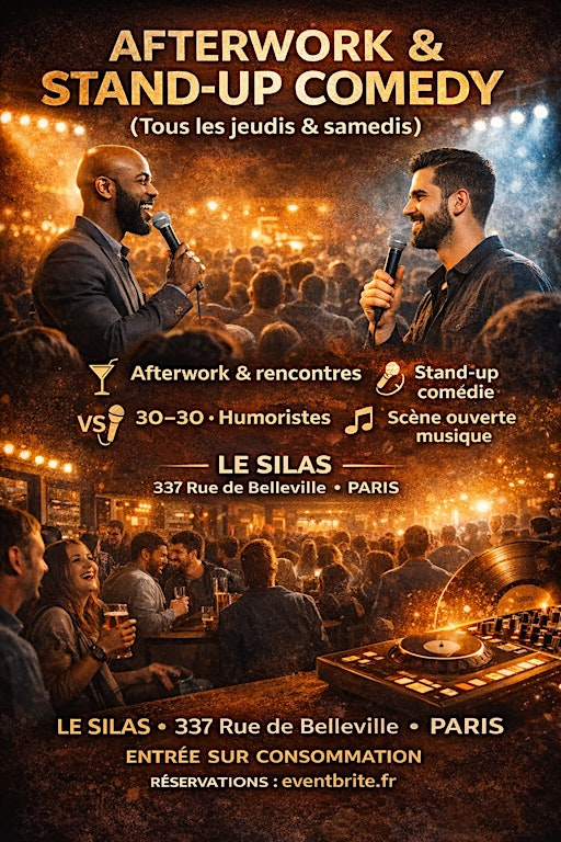 Afterwork Entrepreneurs, Stand-up & Scène Musicale – Paris Belleville