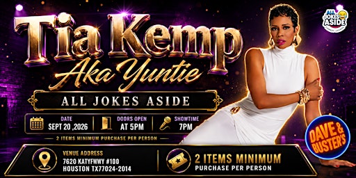 Tia Kemp “Aka Yuntie” is taking over All Jokes Aside Comedy Lounge inside D