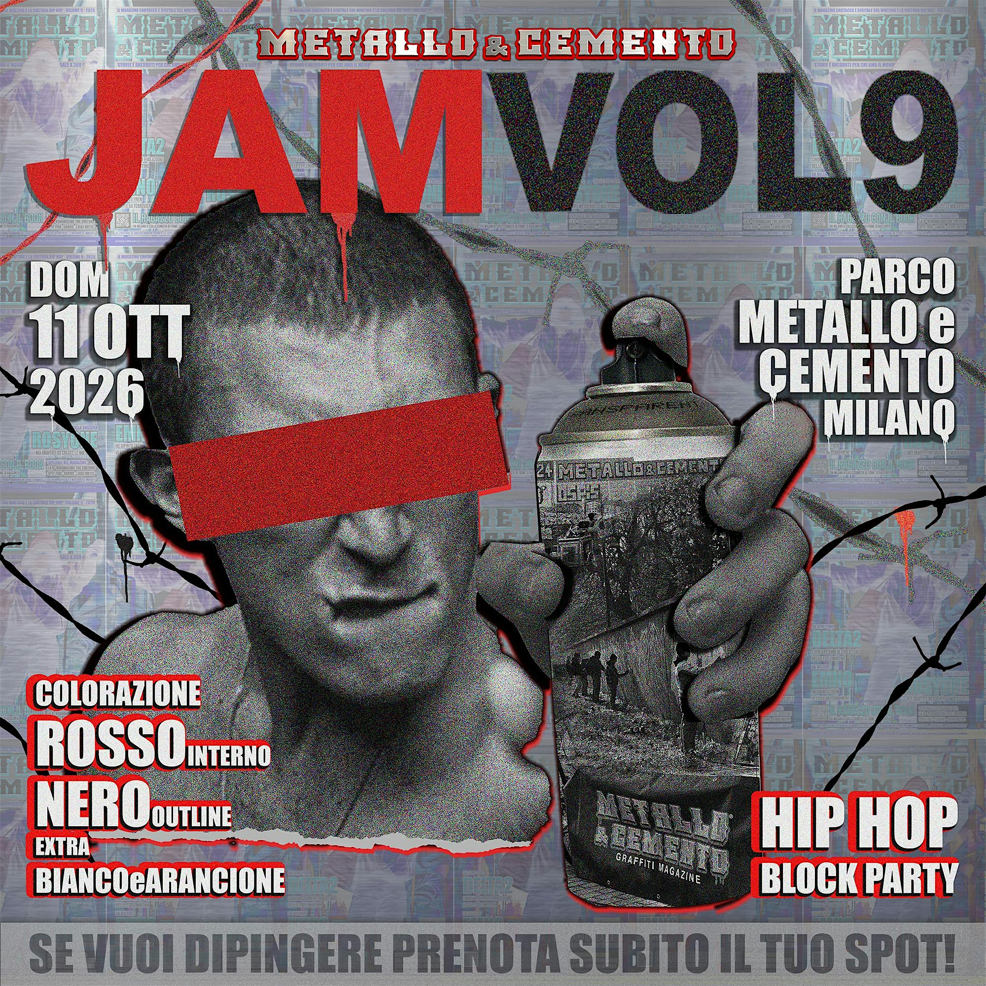 Iscrizione per dipingere alla Jam Metallo e Cemento Vol.9 - 11 Ott.