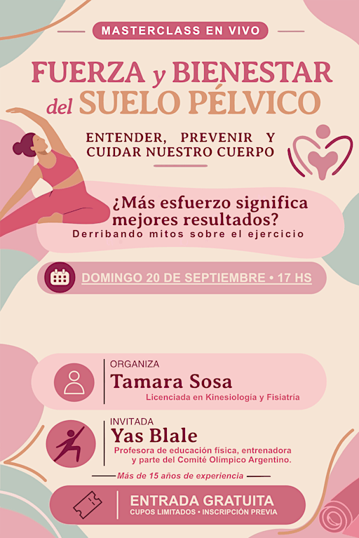 MASTERCLASS Suelo pélvico y coffee break de cortesía