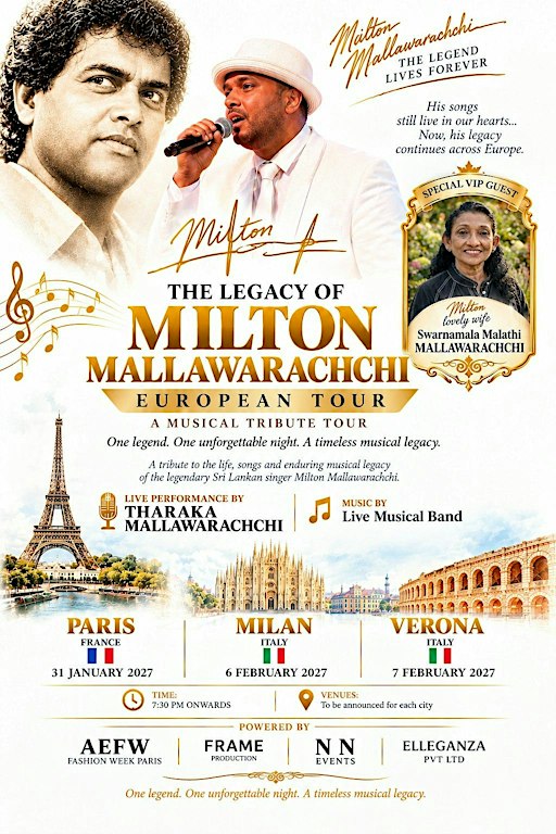 The Legacy of Milton Mallawarachchi – European Tribute Concert 2027