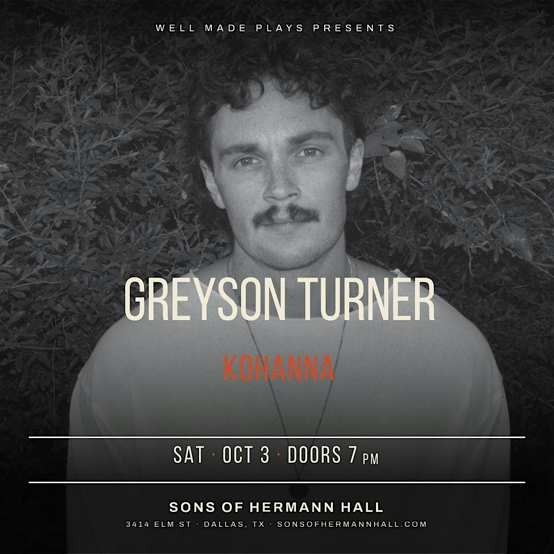Greyson Turner w/ Kohanna LIVE @ Sons of Hermann Hall