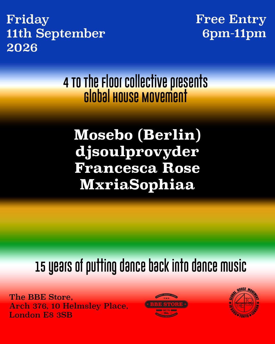 BBE Store presents 4 to the floor