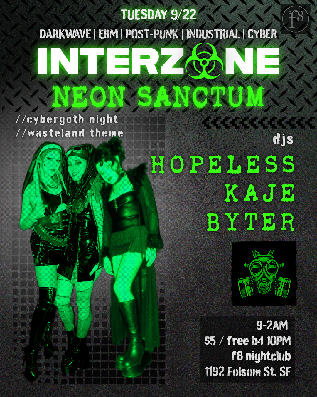 INTERZONE - Cyber Night - DJs KAJE, Hopelesss & Byter
