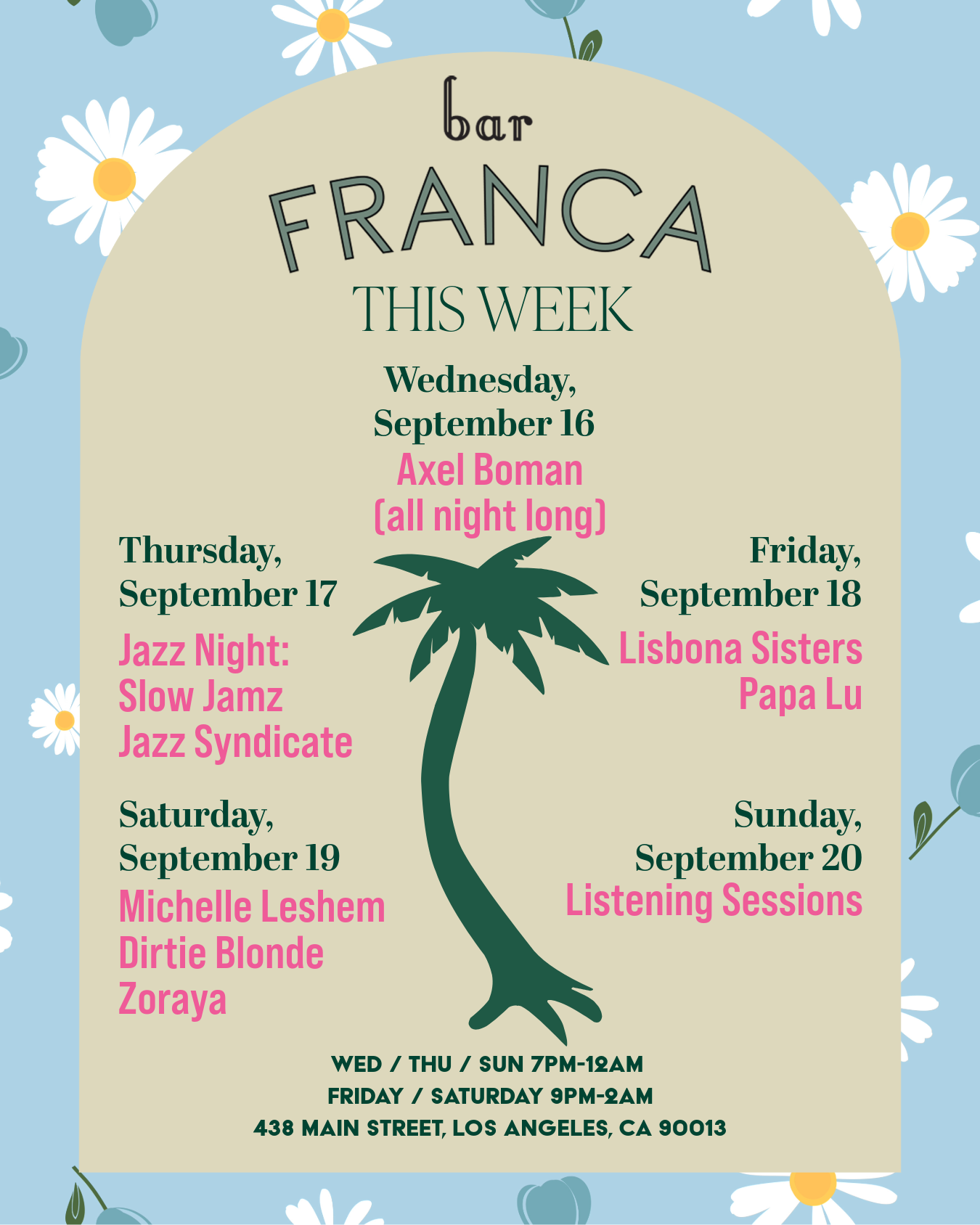 This Week at Bar Franca