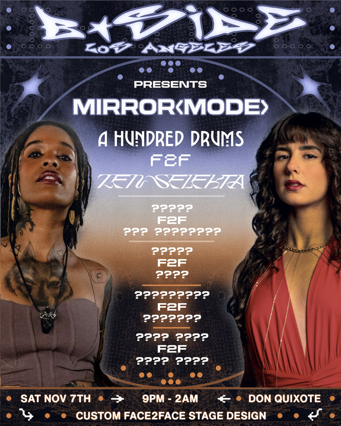 B-Side Los Angeles presents: Mirror Mode - A Hundred Drums Face to Face Zen Selekta