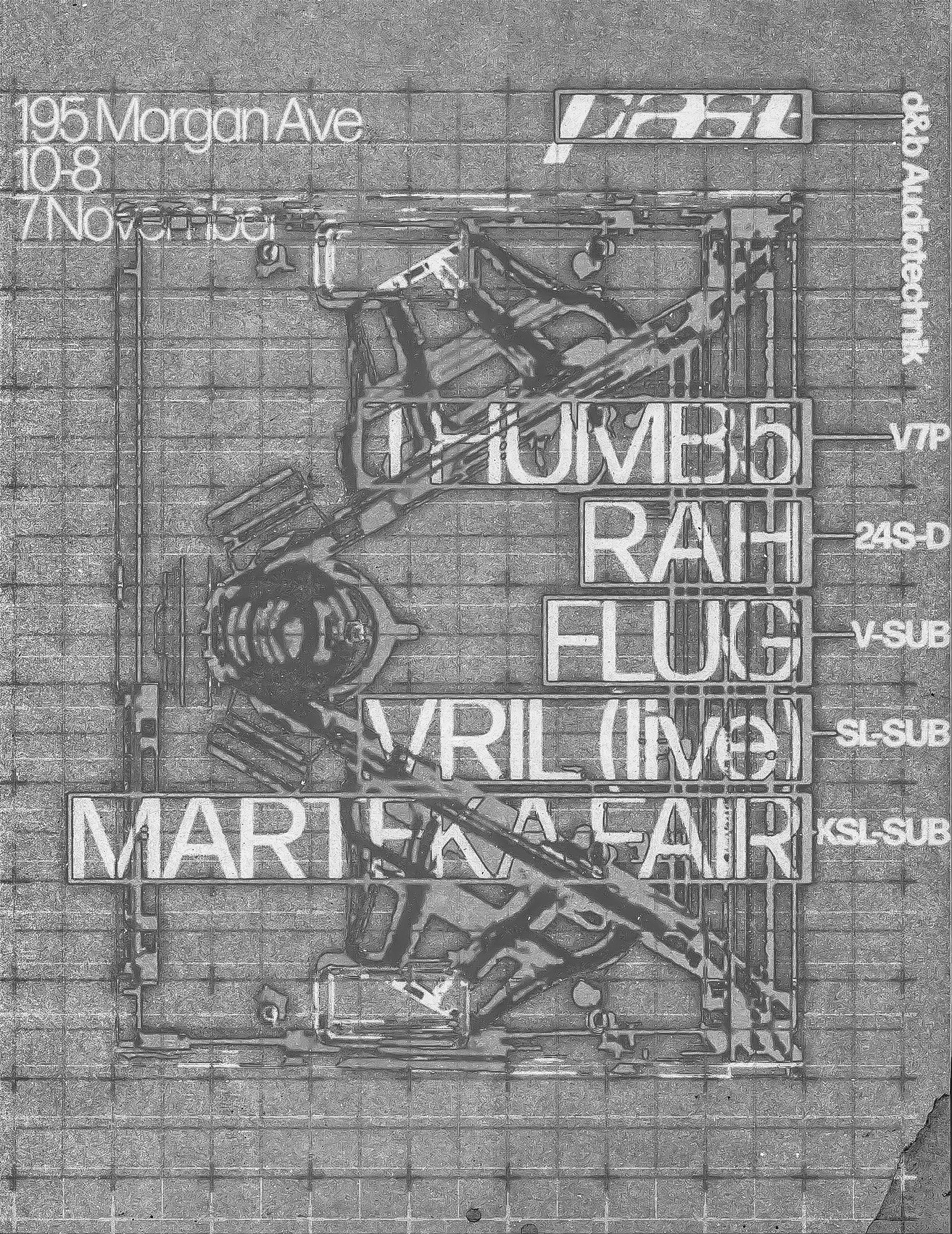 PAST presents: Flug, .VRIL (live), Marteka Fair, RAH, THUMB5