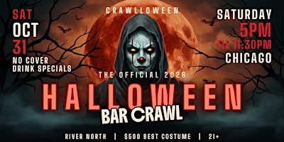 Chicago's Hottest Halloween Bar Crawl 2026 - River North - Sat, Oct 31