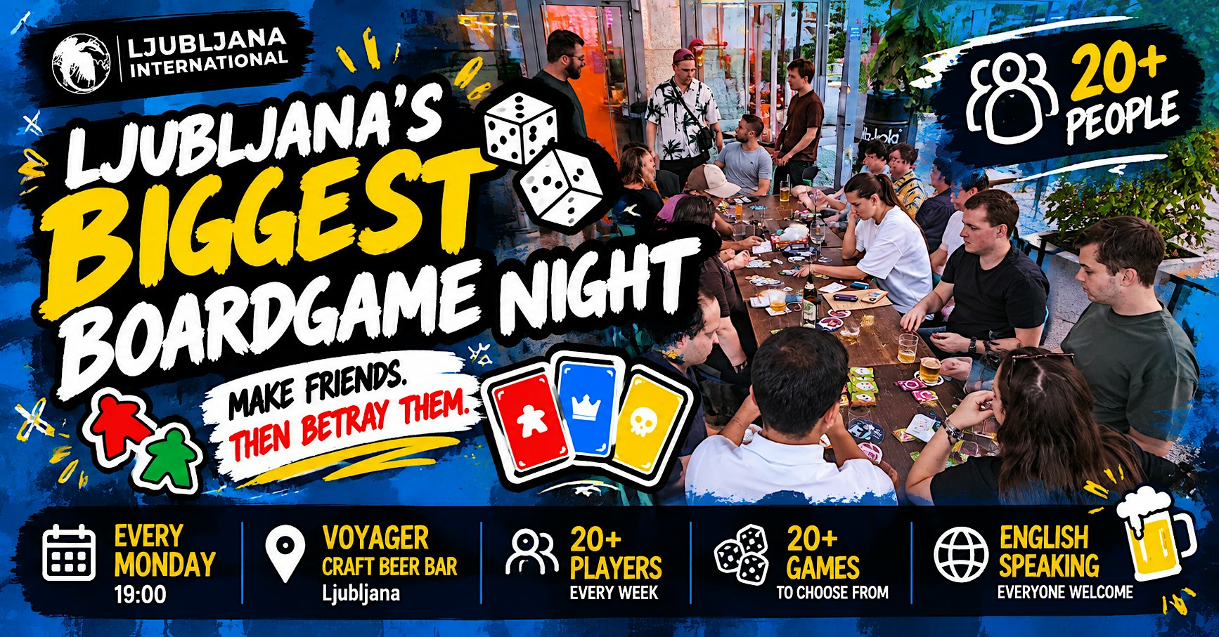 ENGLISH BOARDGAME NIGHTS - THE BEST WAY TO MEET NEW PEOPLE IN LJUBLJANA