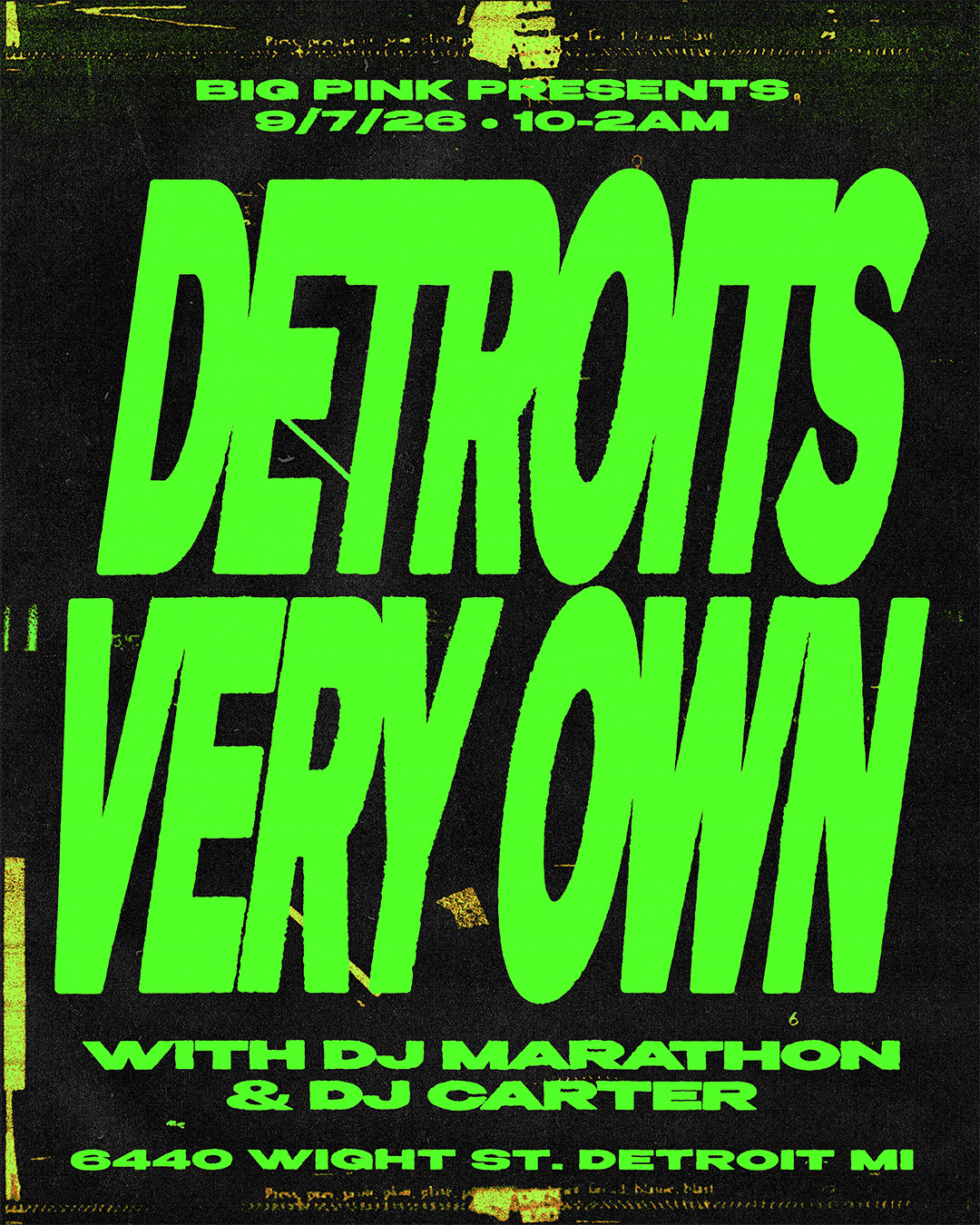 DETROIT'S VERY OWN: DJ MARATHON B2B DJ CARTER (LABOR DAY)