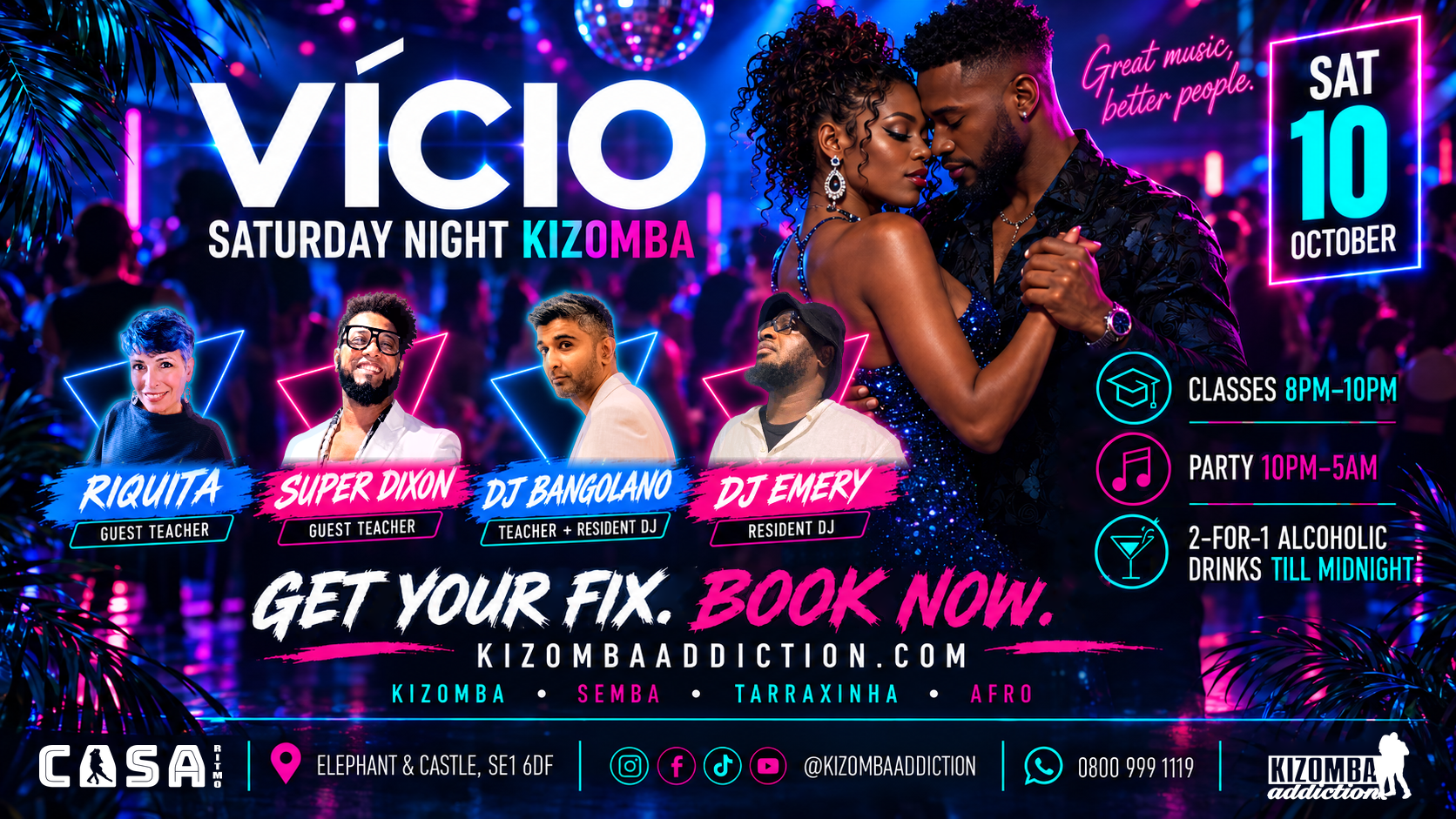 VÍCIO: Saturday Kizomba Classes & Party London