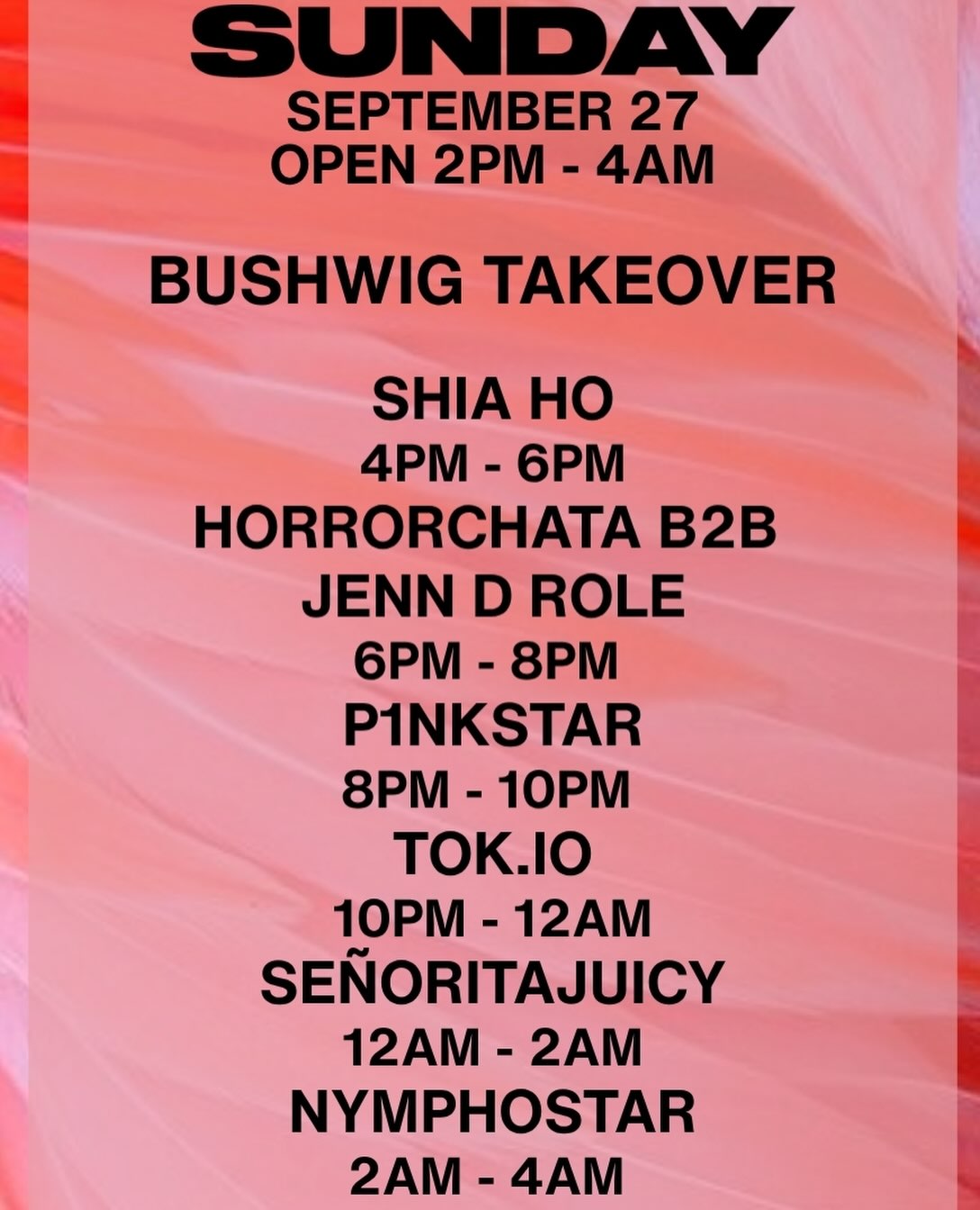 ANIMAL Sunday BUSHWIG Takeover