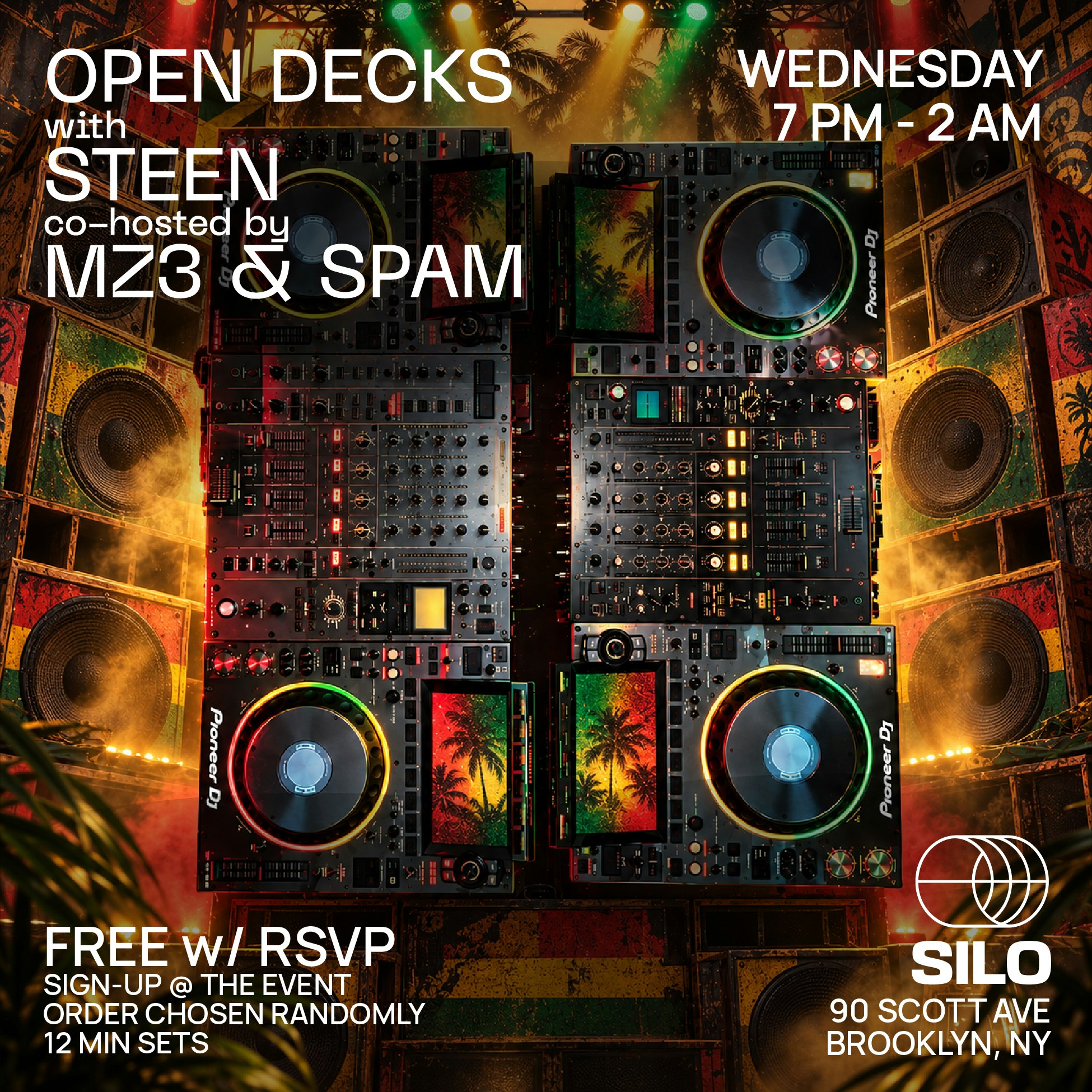 Open Decks with STEEN, MZ3, & Spam