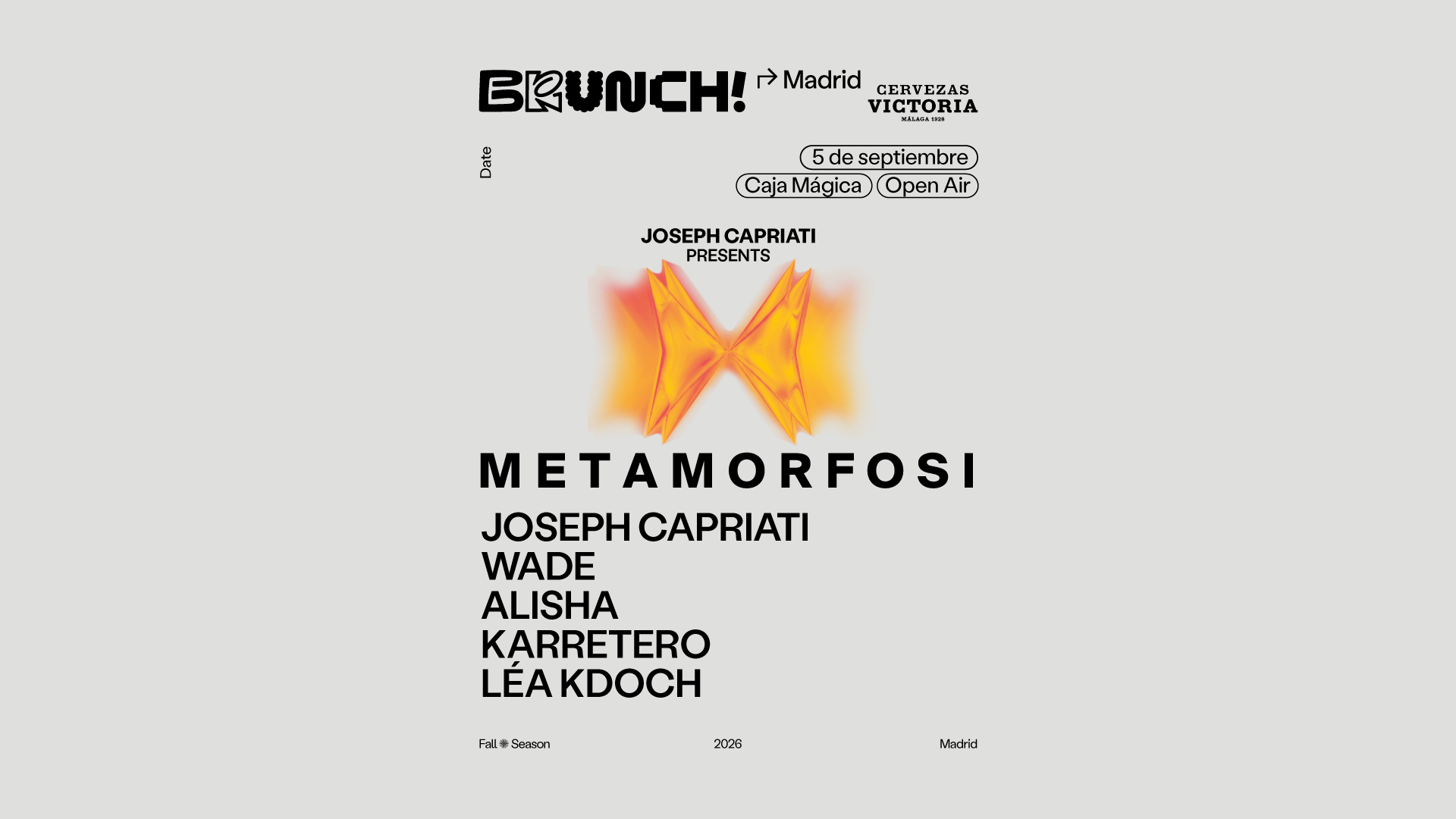 Brunch Electronik Madrid 05.09 - Joseph Capriati presents Metamorfosi