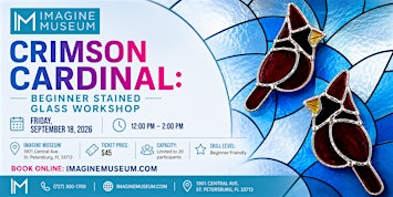 Crimson Cardinal: Beginner Stained Glass Workshop in St. Petersburg
