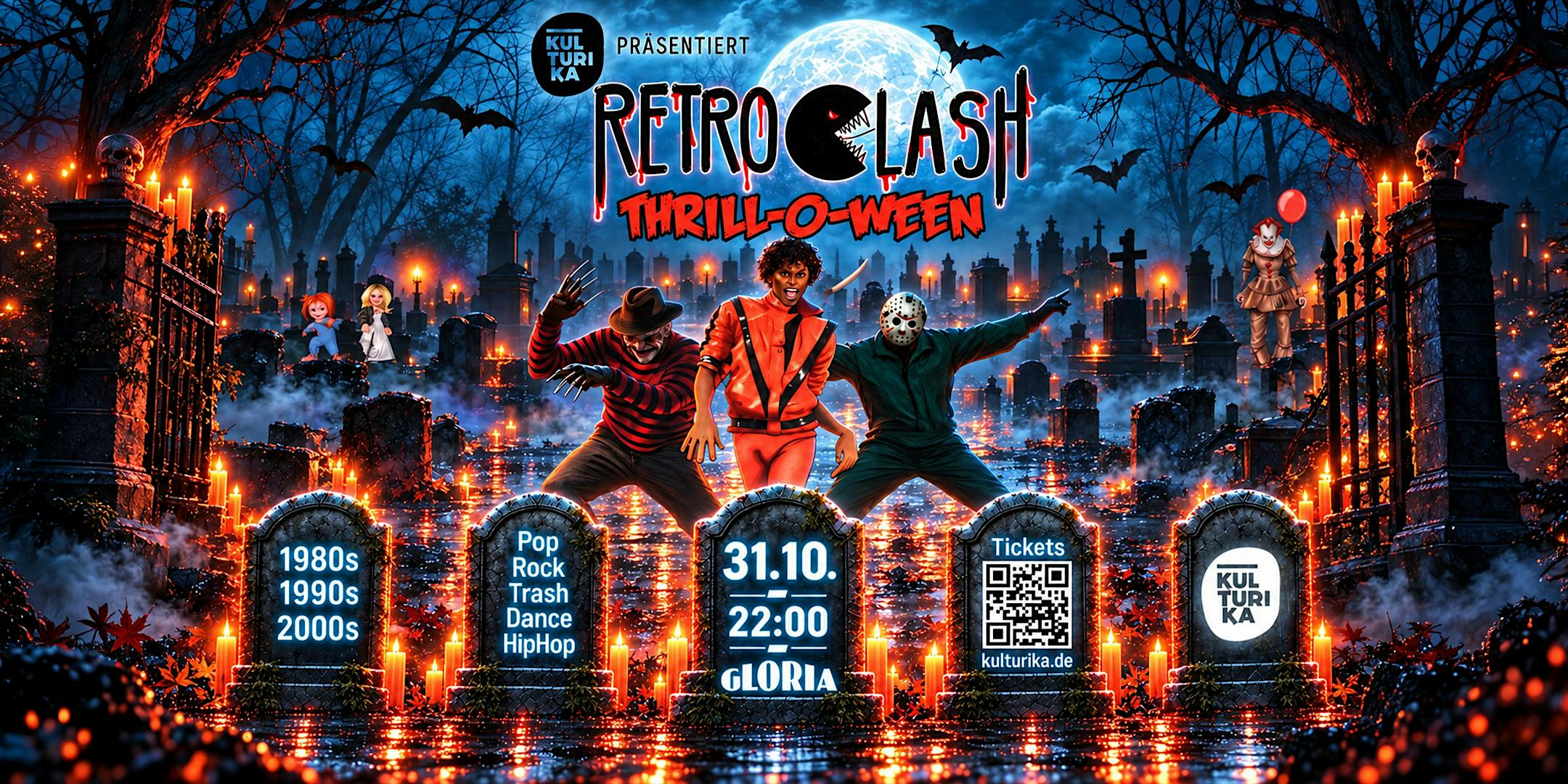 RETRO CLASH 80s 90s 2000s Halloween Party Köln // 31.10. Gloria