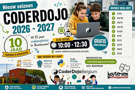 CoderDojo Boutersem - 25/10/2026