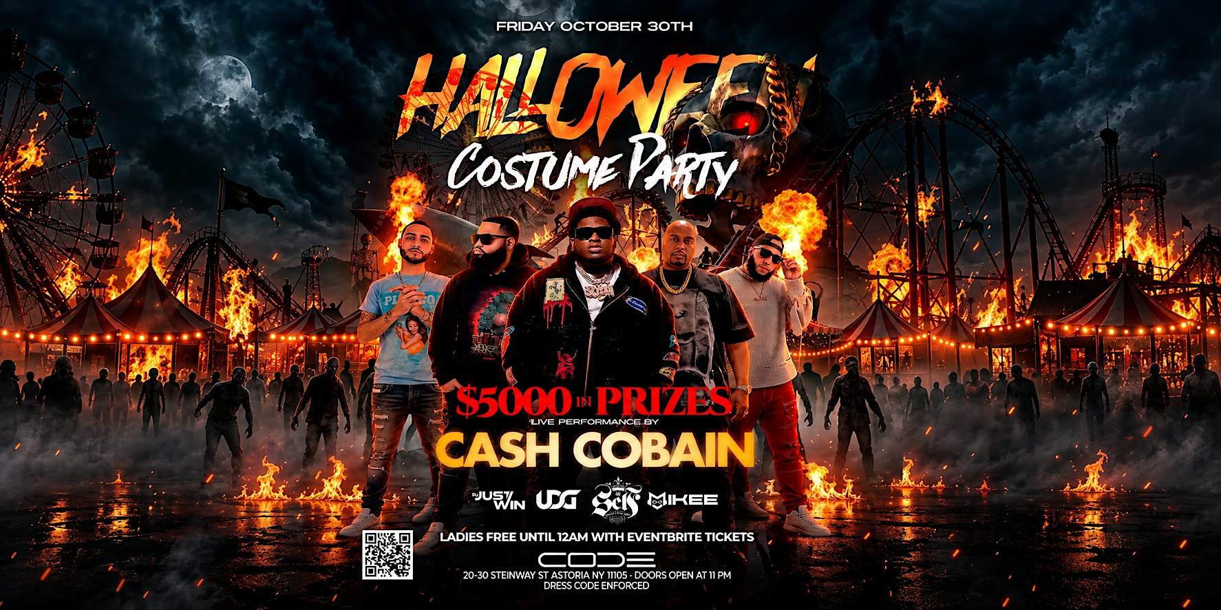 Cash Cobain Live | Halloween Costume Party at CODE Astoria
