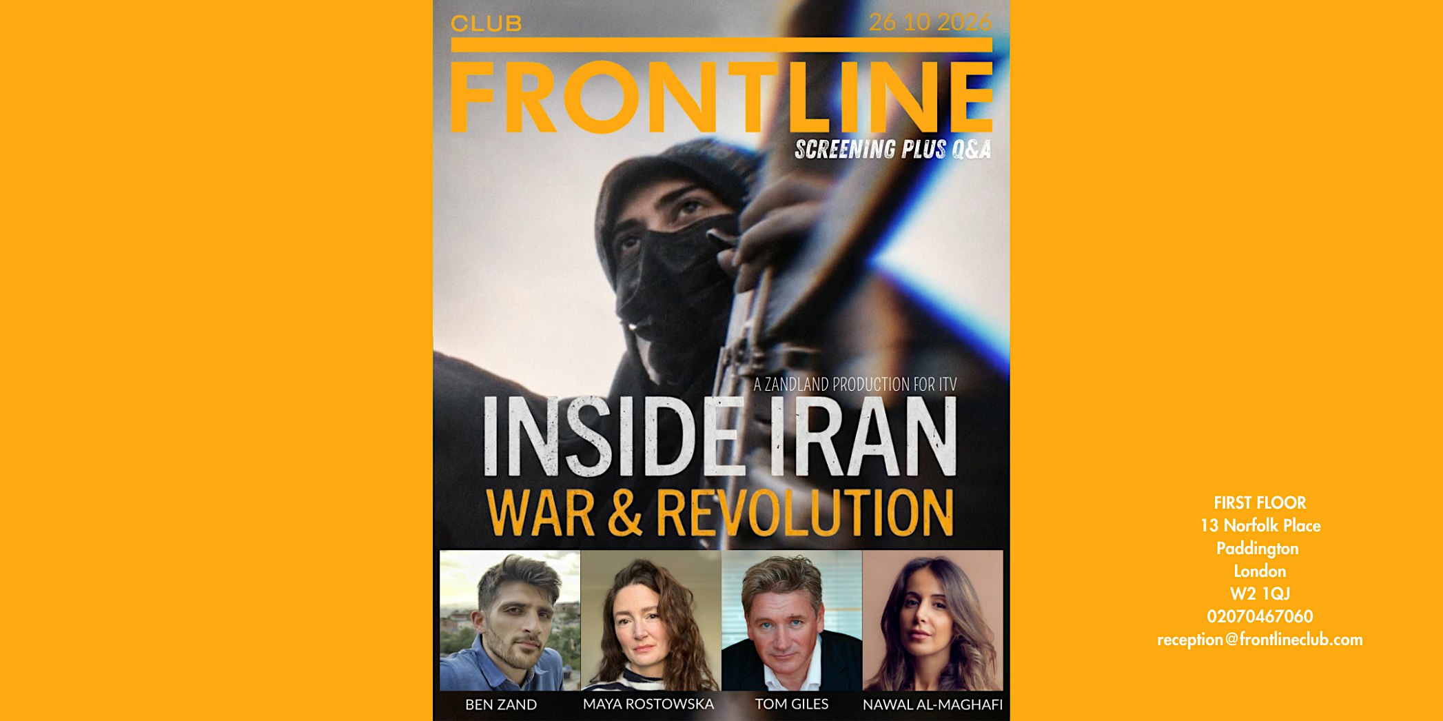 Screening + Q&A: Inside Iran - War and Revolution