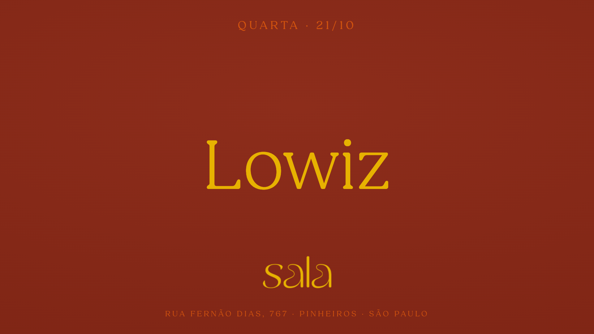 Sala recebe Lowiz