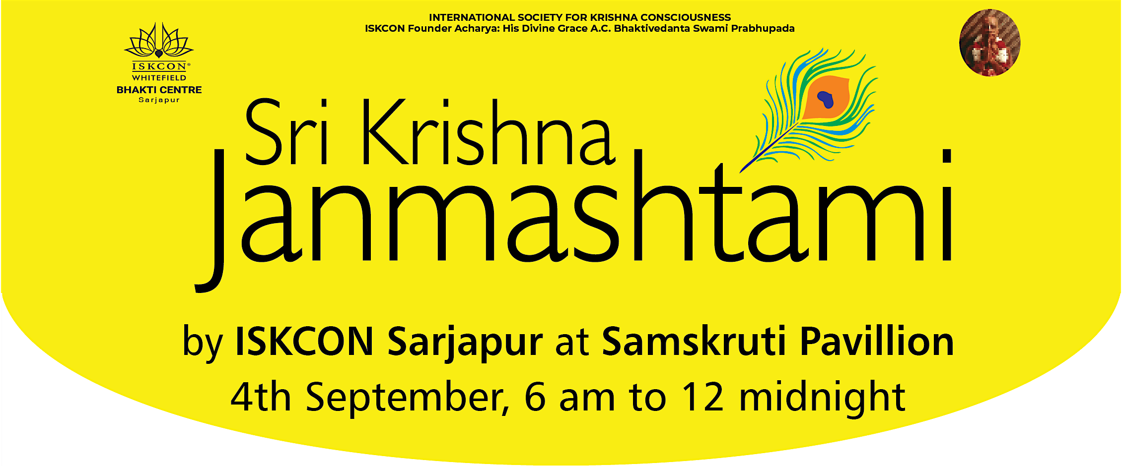 Sri Krishna Janmashtami 2026 at Samskruti Pavilion, Sarjapur Road