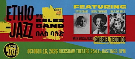 Van Jazz 26' - Beles Band with special guest Gabriel Teodros