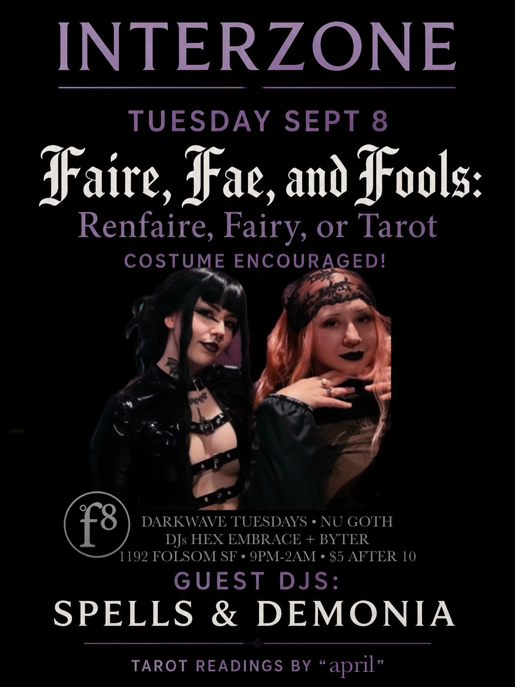 INTERZONE - Darkwave Tuesdays - Guest DJs Spells & Demonia