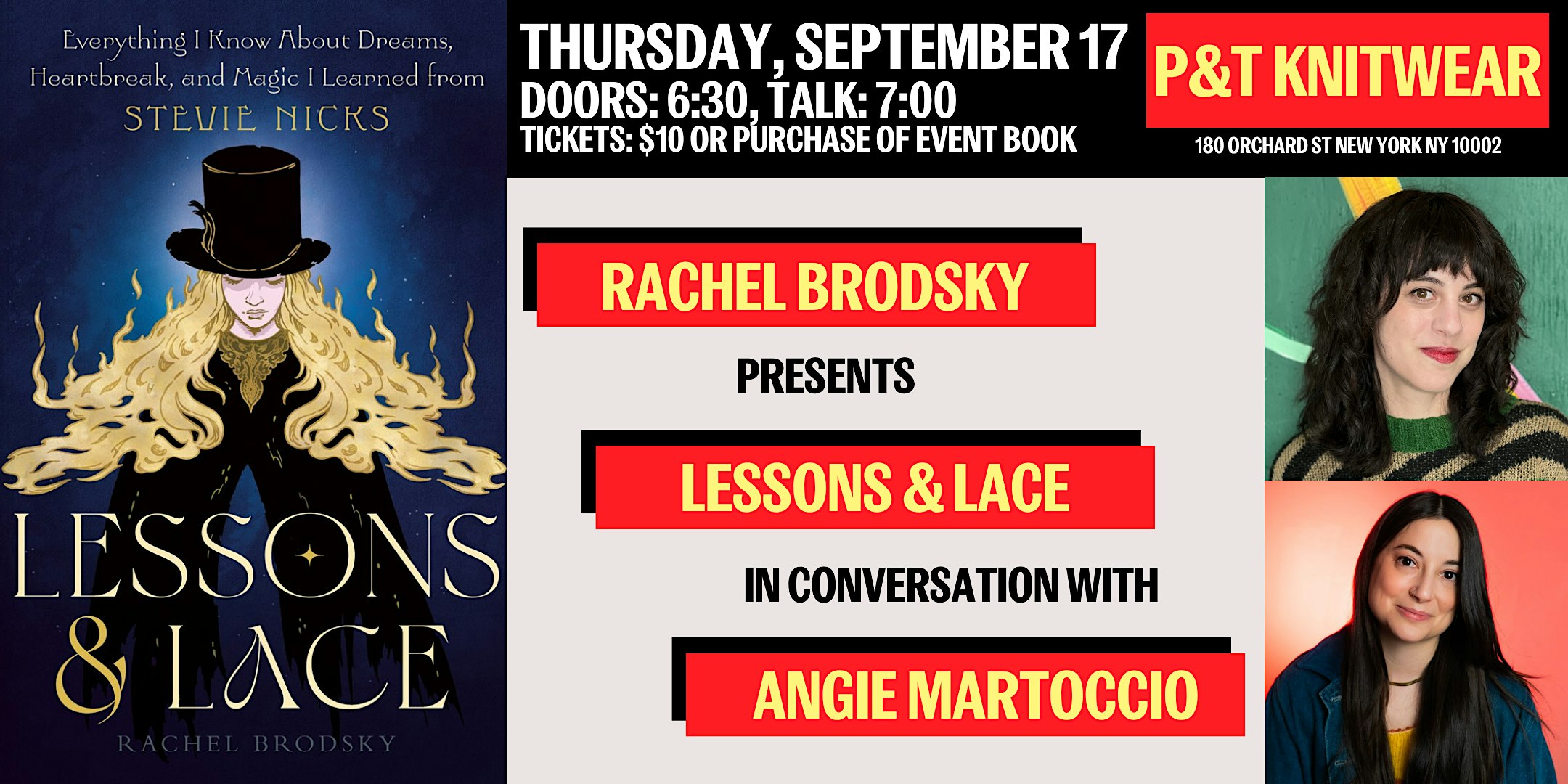 Rachel Brodsky presents Lessons & Lace, with Angie Martoccio