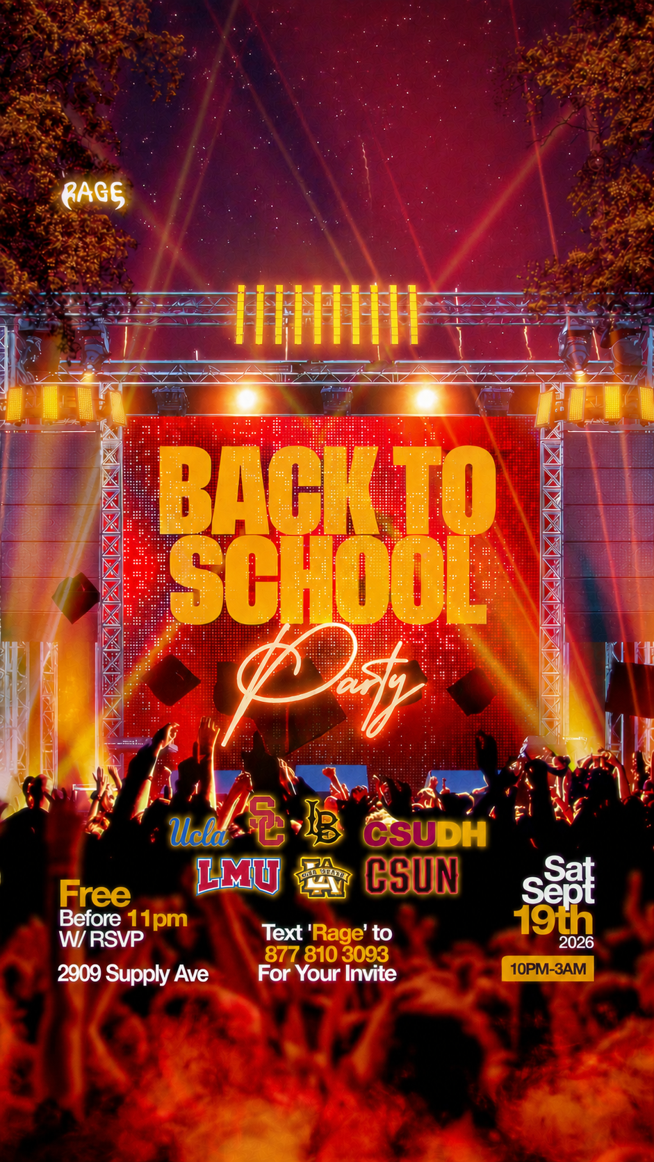RAGE BACK 2 SCHOOL PARTY 2026 📚🍎