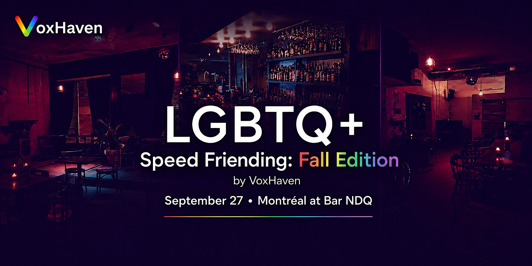 LGBTQ+ Speed Friending: Fall Edition in Montréal by VoxHaven
