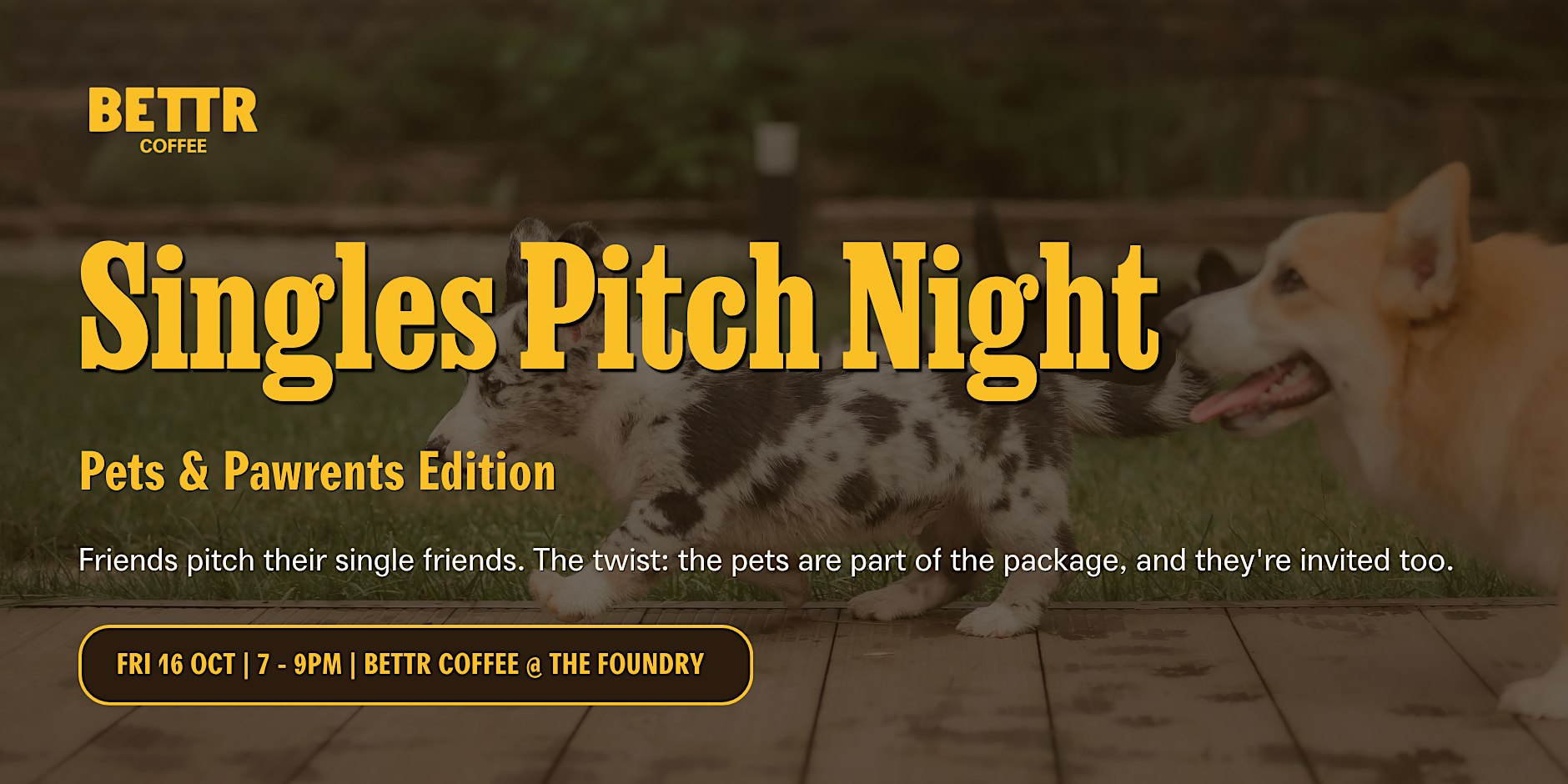 How to Mingle: Singles Pitch Night (Pets and Pawrents Edition)