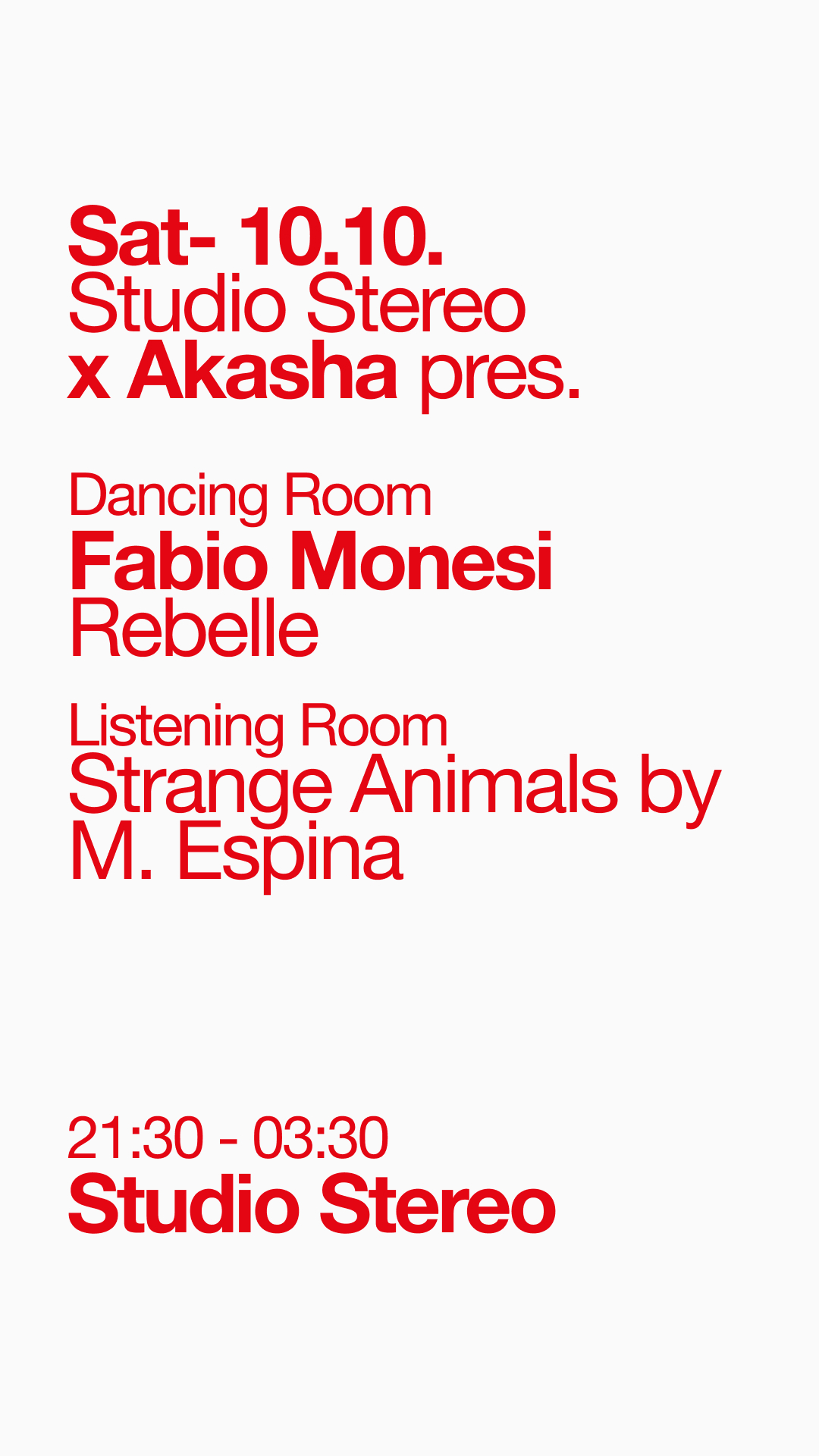 Studio Stereo x Akasha pres. Fabio Monesi