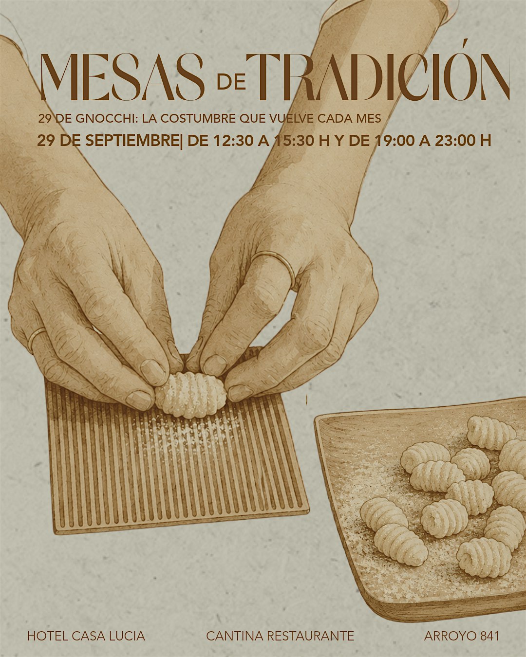 Mesas de Tradición | Gnocchi y Vino