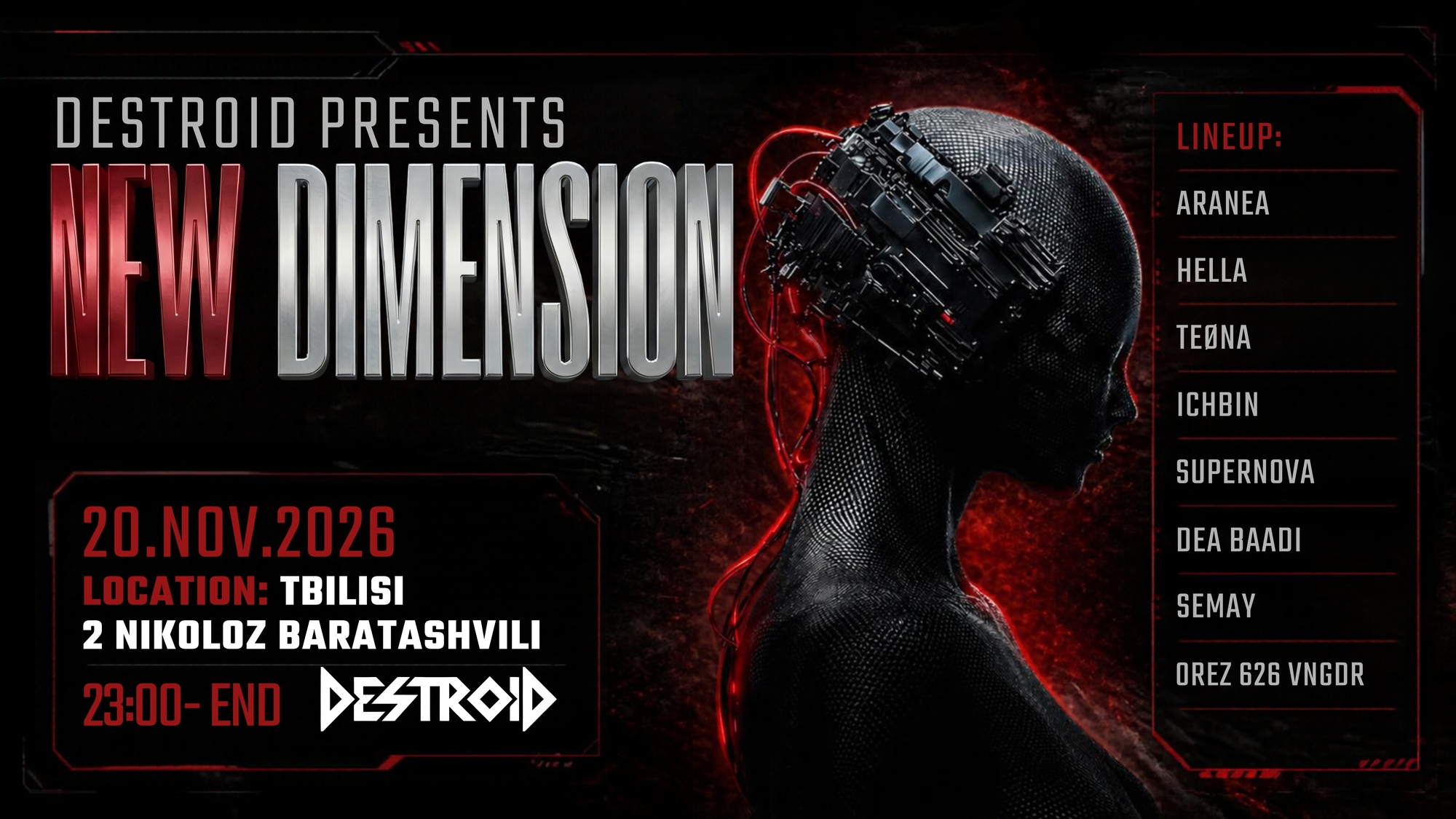 DESTROID X SPACEROOM PRESENTS: NEW DIMENSION