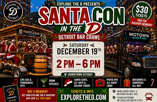 SantaCon in the D: Detroit Bar Crawl — Day Crawl