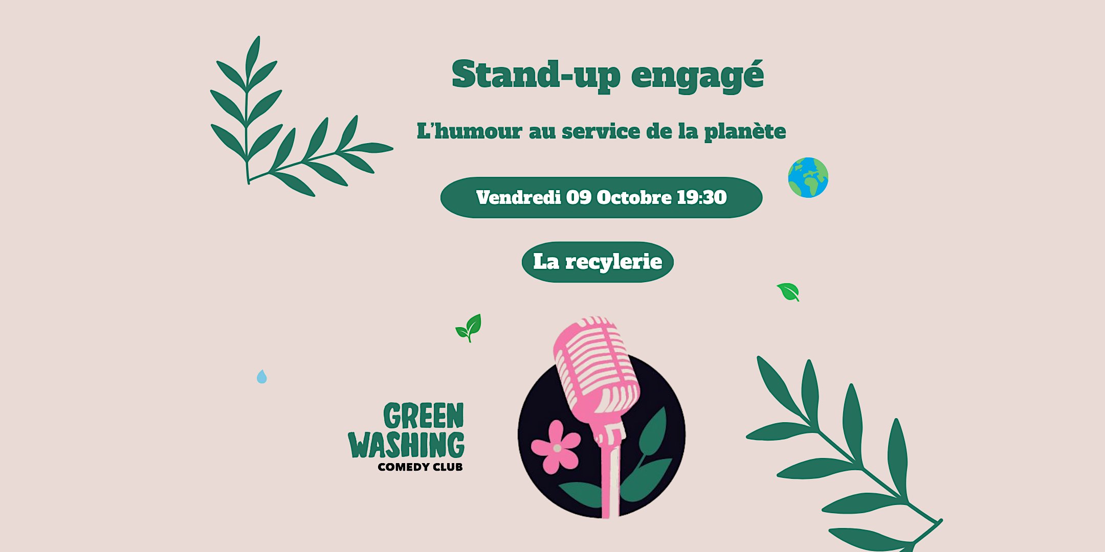 Greenwashing Comedy Club à la Recyclerie
