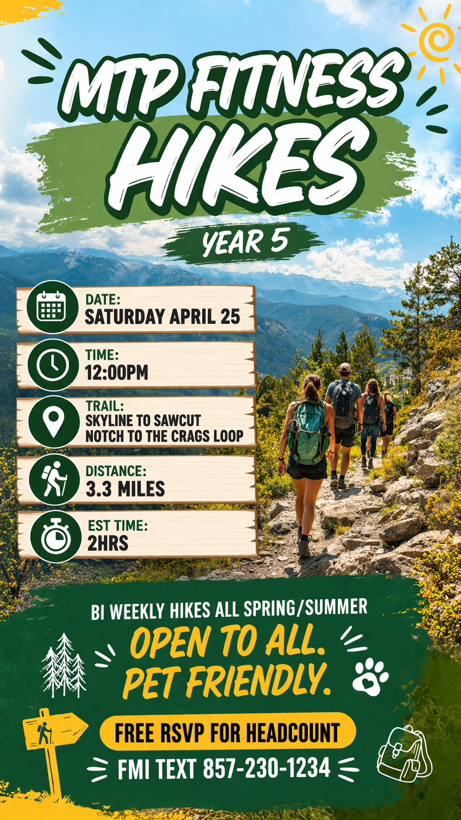 MTP FITNESS HIKES  - YEAR 5