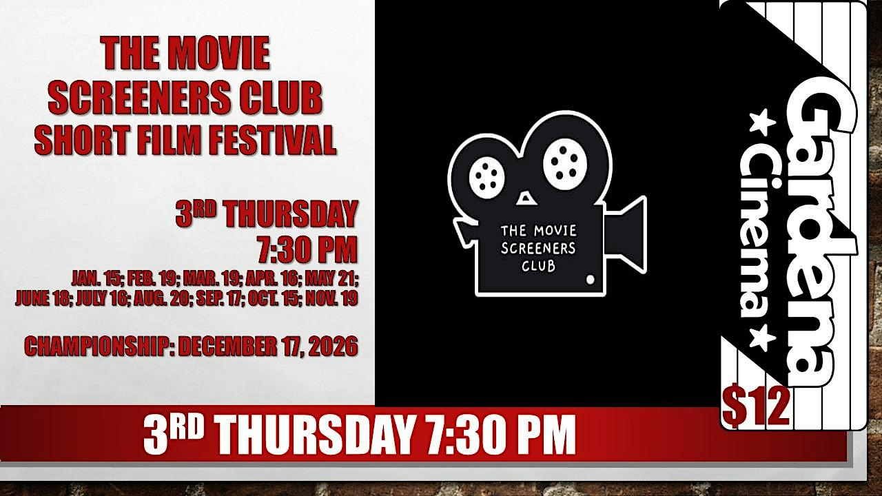 MOVIE SCREENERS CLUB (Thu. 9/17) 7:30pm