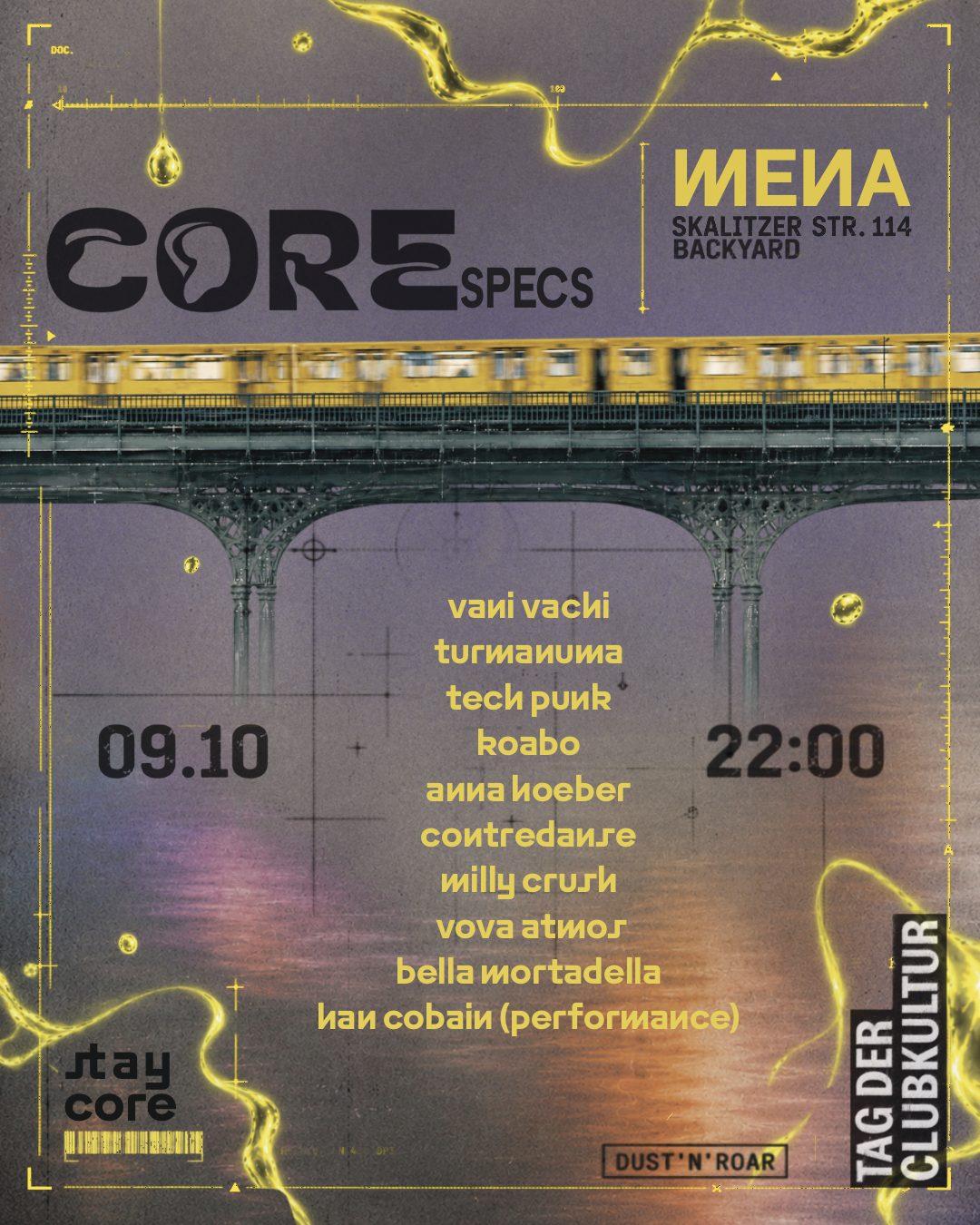 Dust'n'Roar × TAG DER CLUBKULTUR — CORE SPECS
