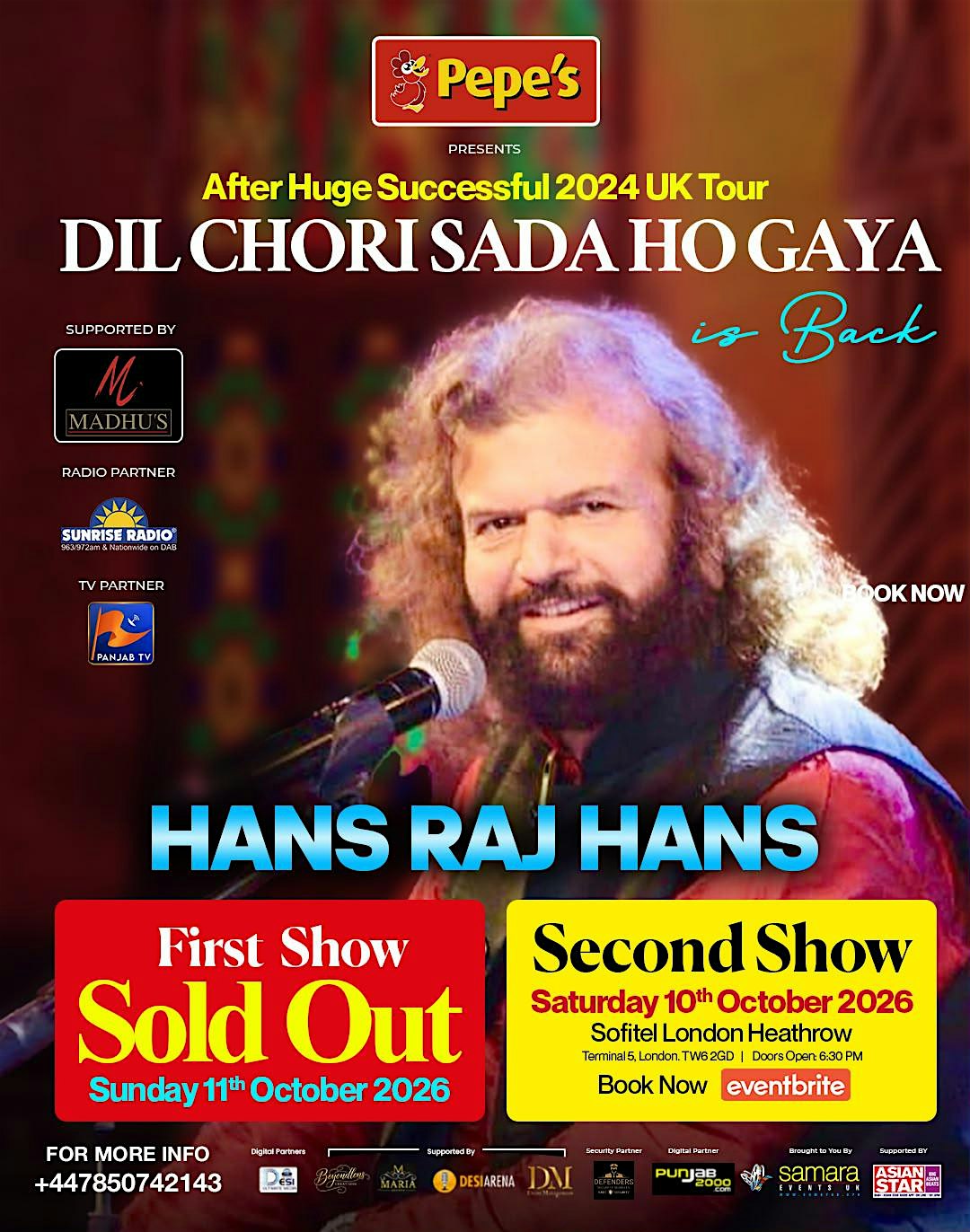 Hans Raj Hans Live in London. Second Show Announced
