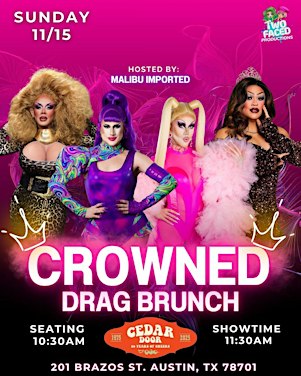 Crowned Drag Brunch at The Cedar Door