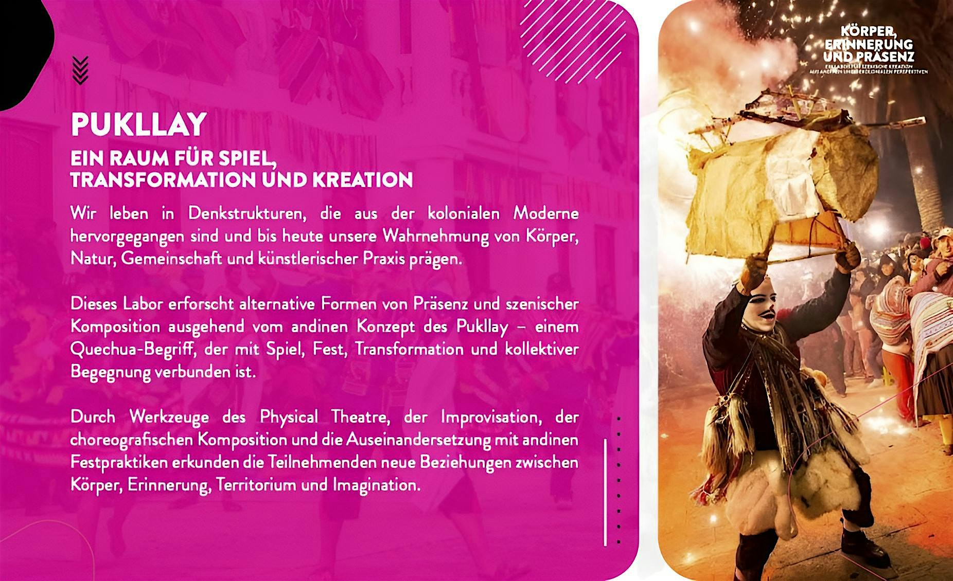 PUKLLAY - Performance Workshop mit Ximena Ameri