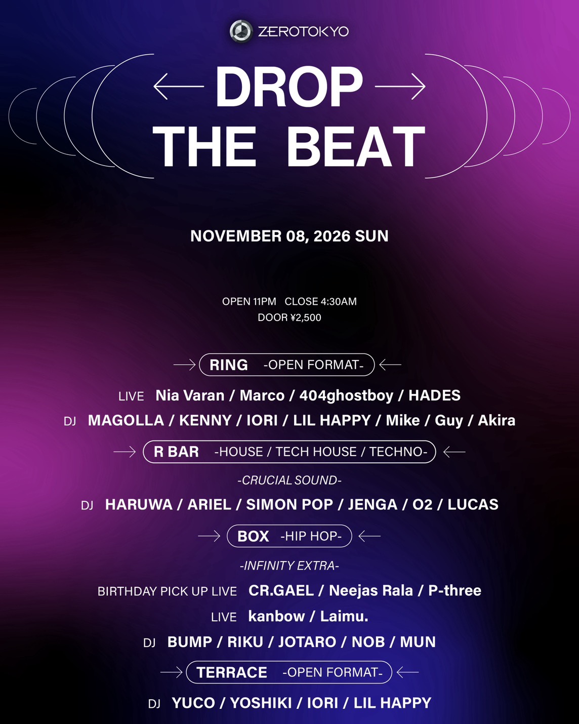 DROP THE BEAT - HOUSE / TECH HOUSE / TECHNO / HIPHOP -