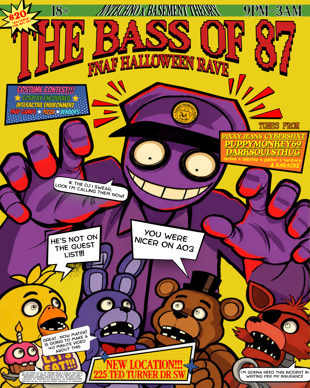 THE BASS OF 87 (FNAF RAVE ATL)