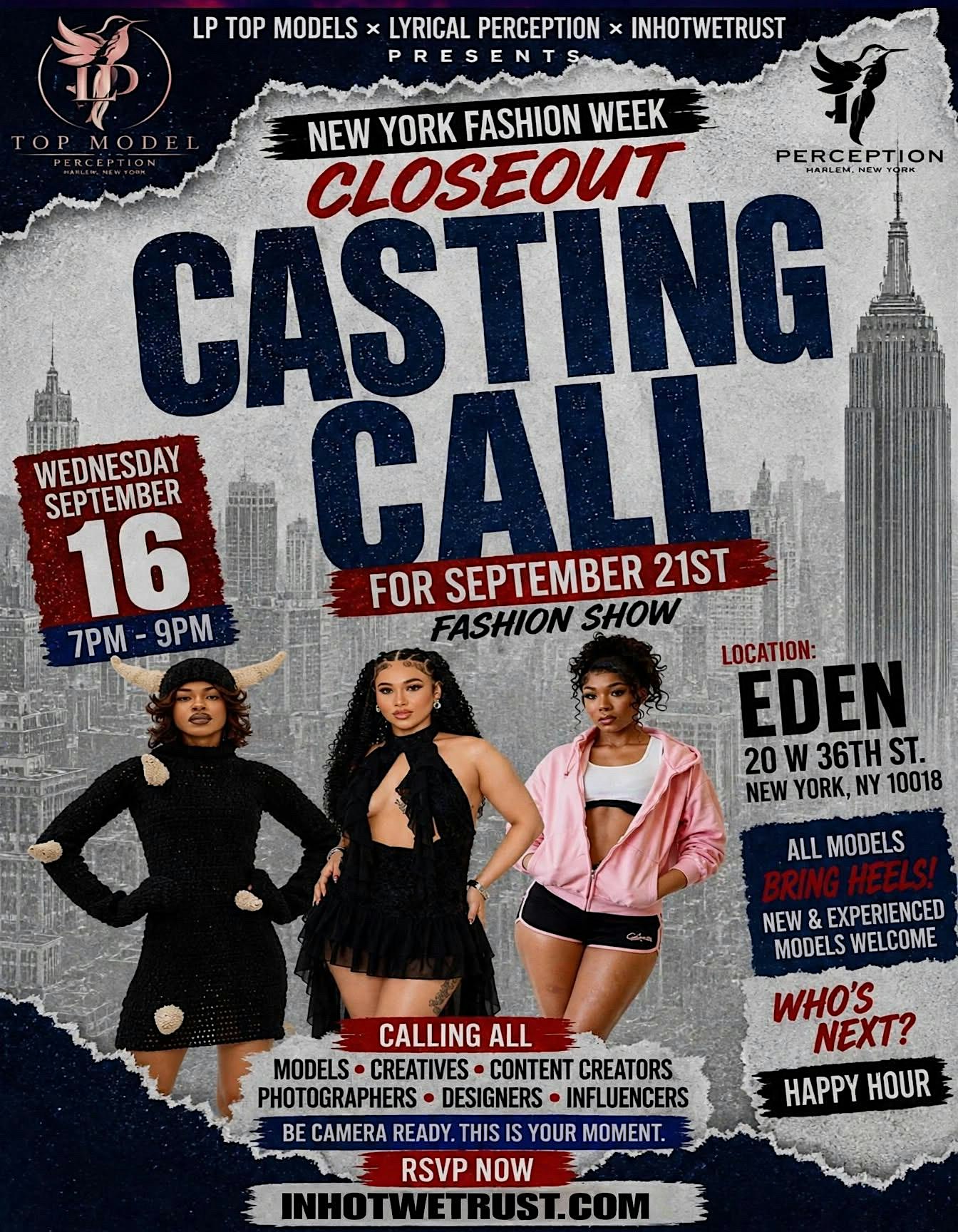 9/16 NYFW CASTING CALL CLOSEOUT